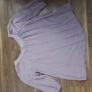 🔥Sandra Angelozzi, Silk Lavender Sheer Blouse